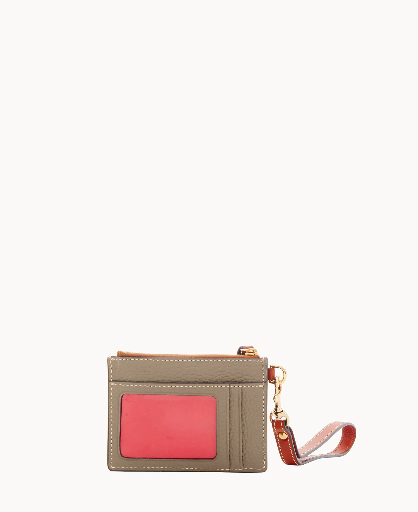 Pebble Grain Zip Top Card Case Wristlet - Image 136