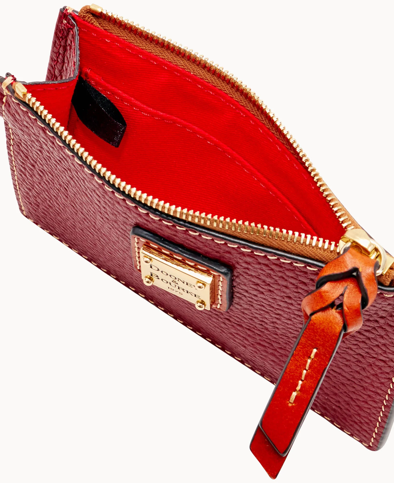 Pebble Grain Zip Top Card Case Wristlet - Image 143