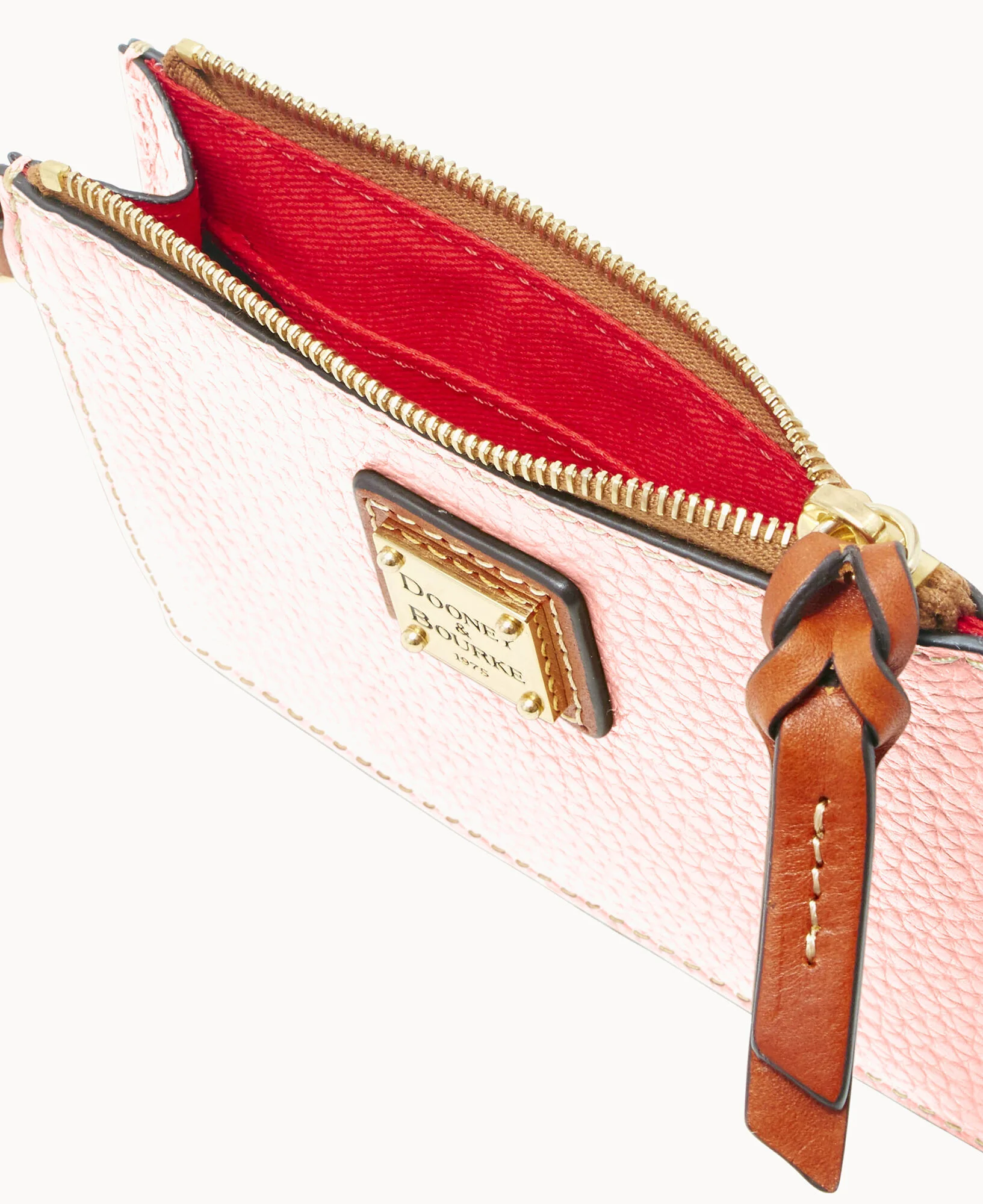 Pebble Grain Zip Top Card Case Wristlet - Image 155