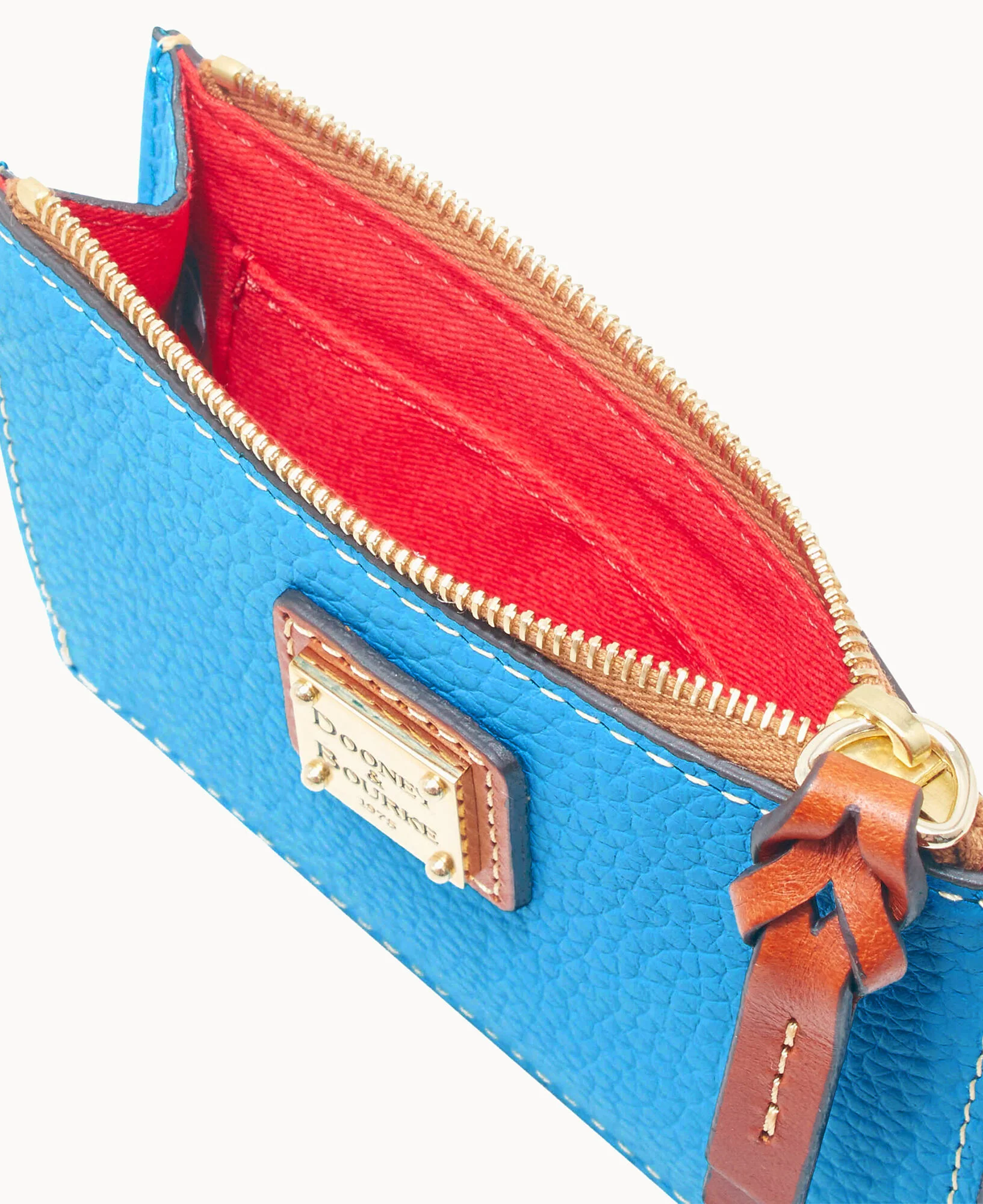 Pebble Grain Zip Top Card Case Wristlet - Image 159