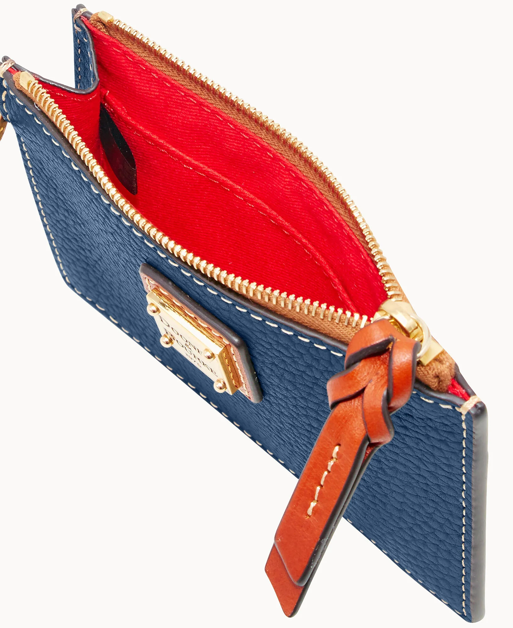 Pebble Grain Zip Top Card Case Wristlet - Image 31