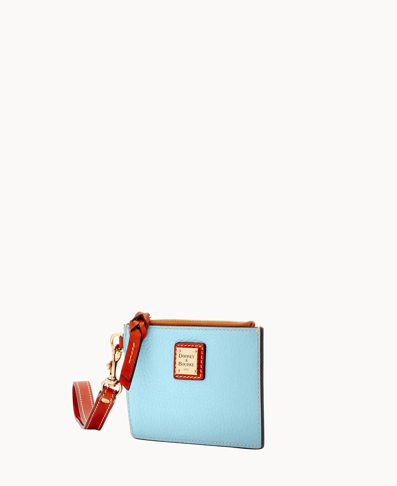 Pebble Grain Zip Top Card Case Wristlet - Image 42