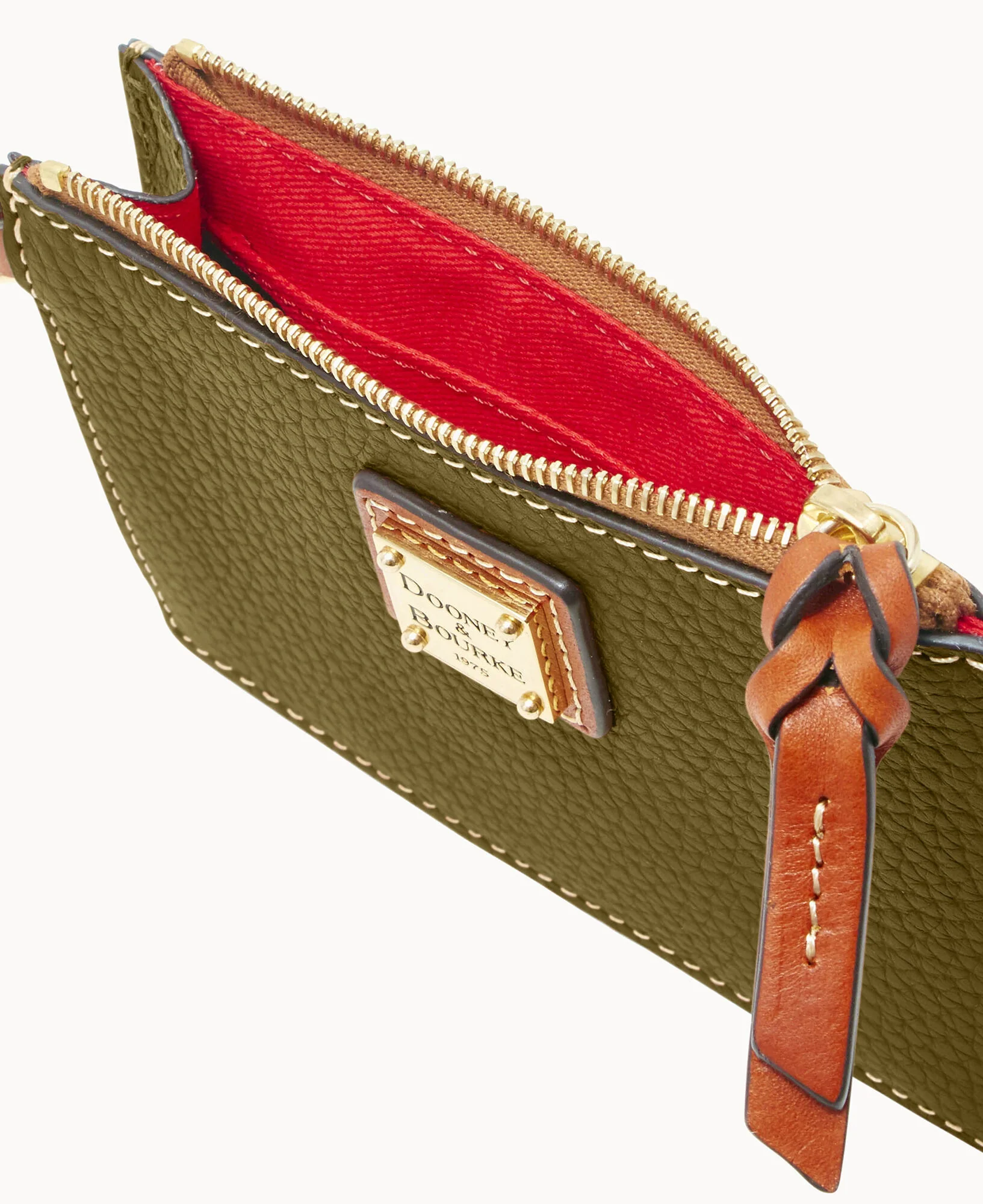 Pebble Grain Zip Top Card Case Wristlet - Image 71