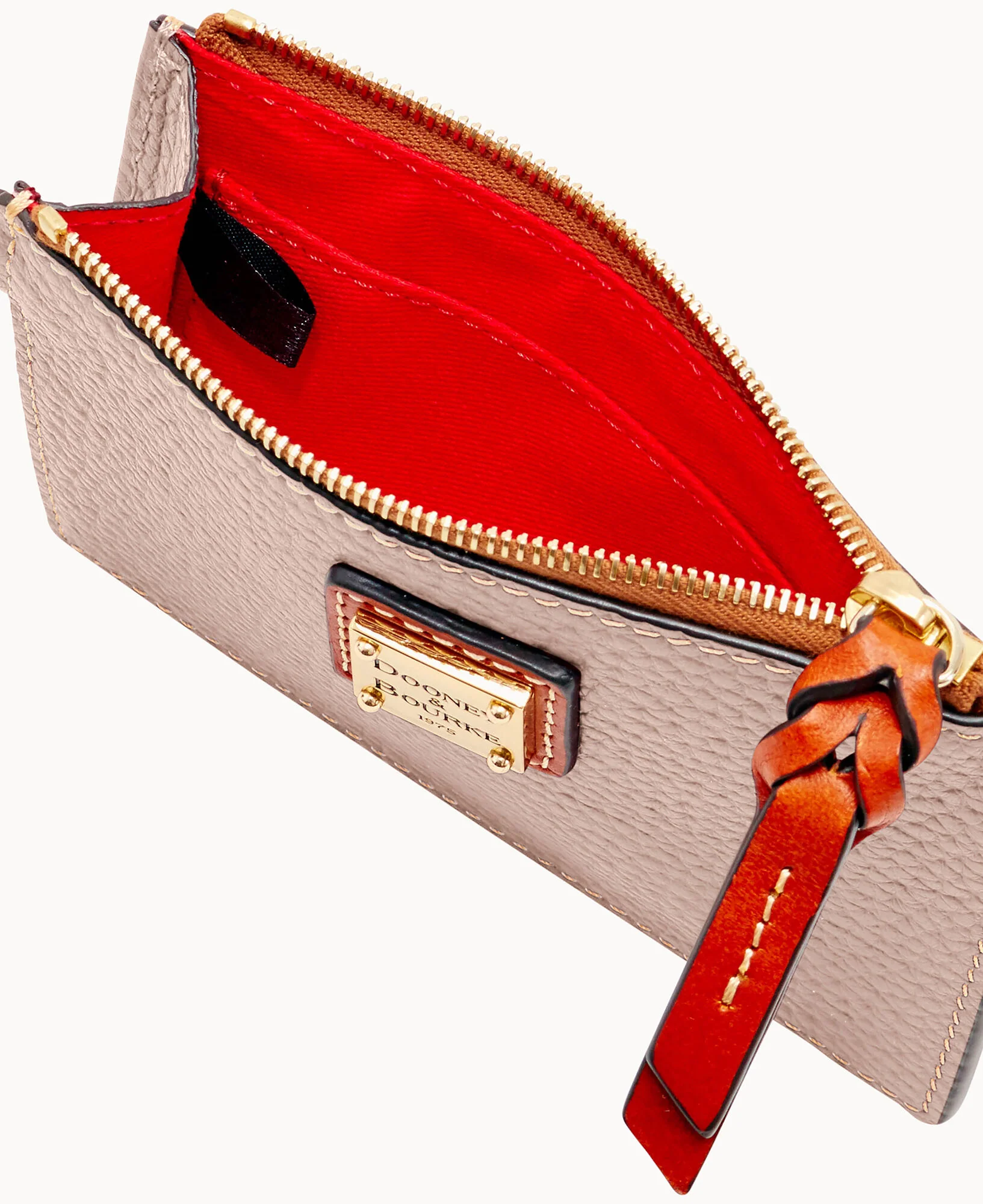Pebble Grain Zip Top Card Case Wristlet - Image 75