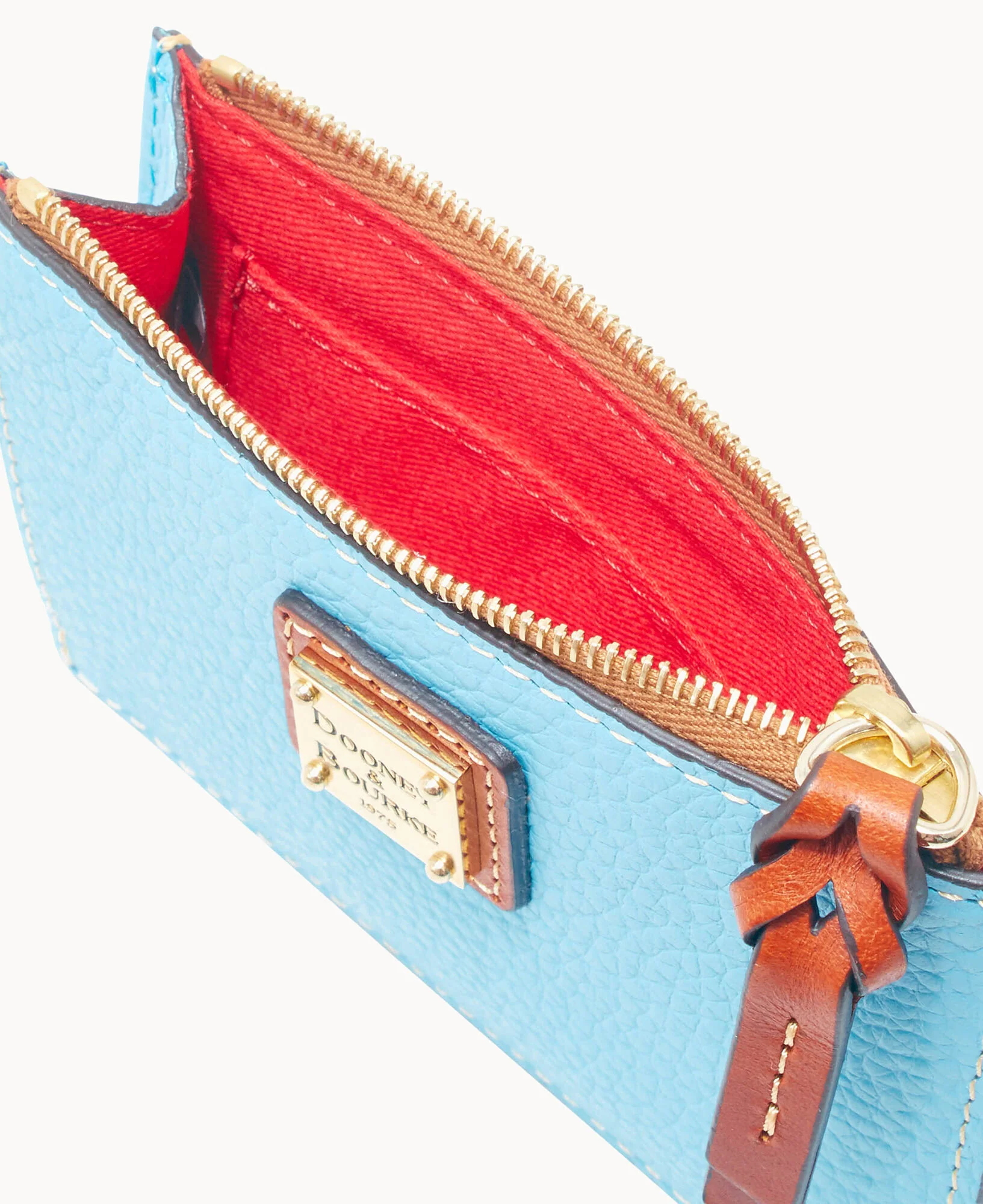 Pebble Grain Zip Top Card Case Wristlet - Image 79