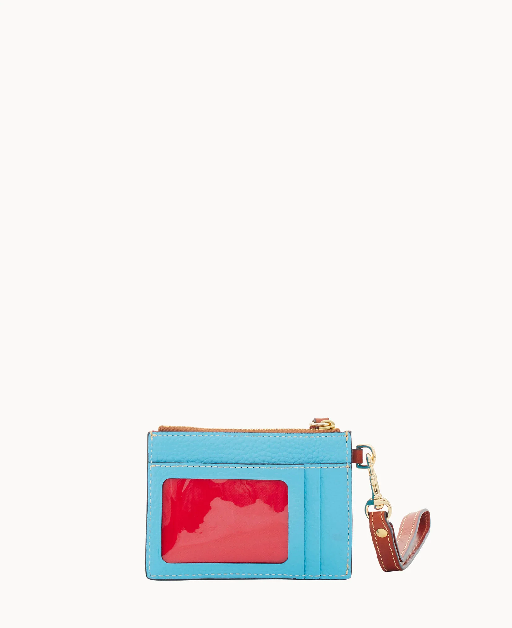 Pebble Grain Zip Top Card Case Wristlet - Image 80