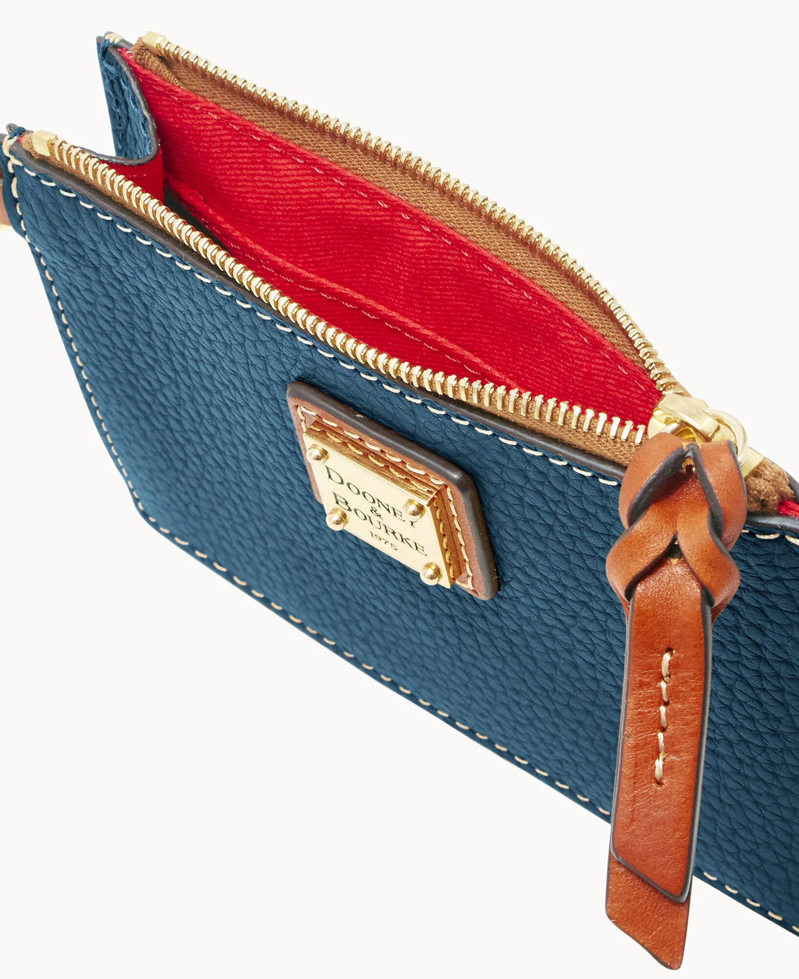 Pebble Grain Zip Top Card Case Wristlet - Image 83