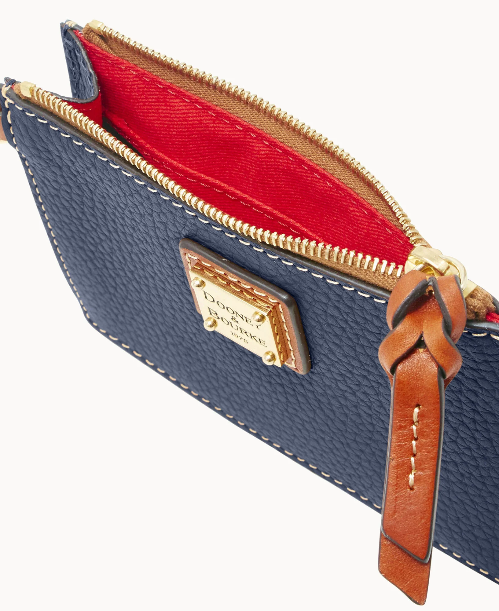 Pebble Grain Zip Top Card Case Wristlet - Image 87