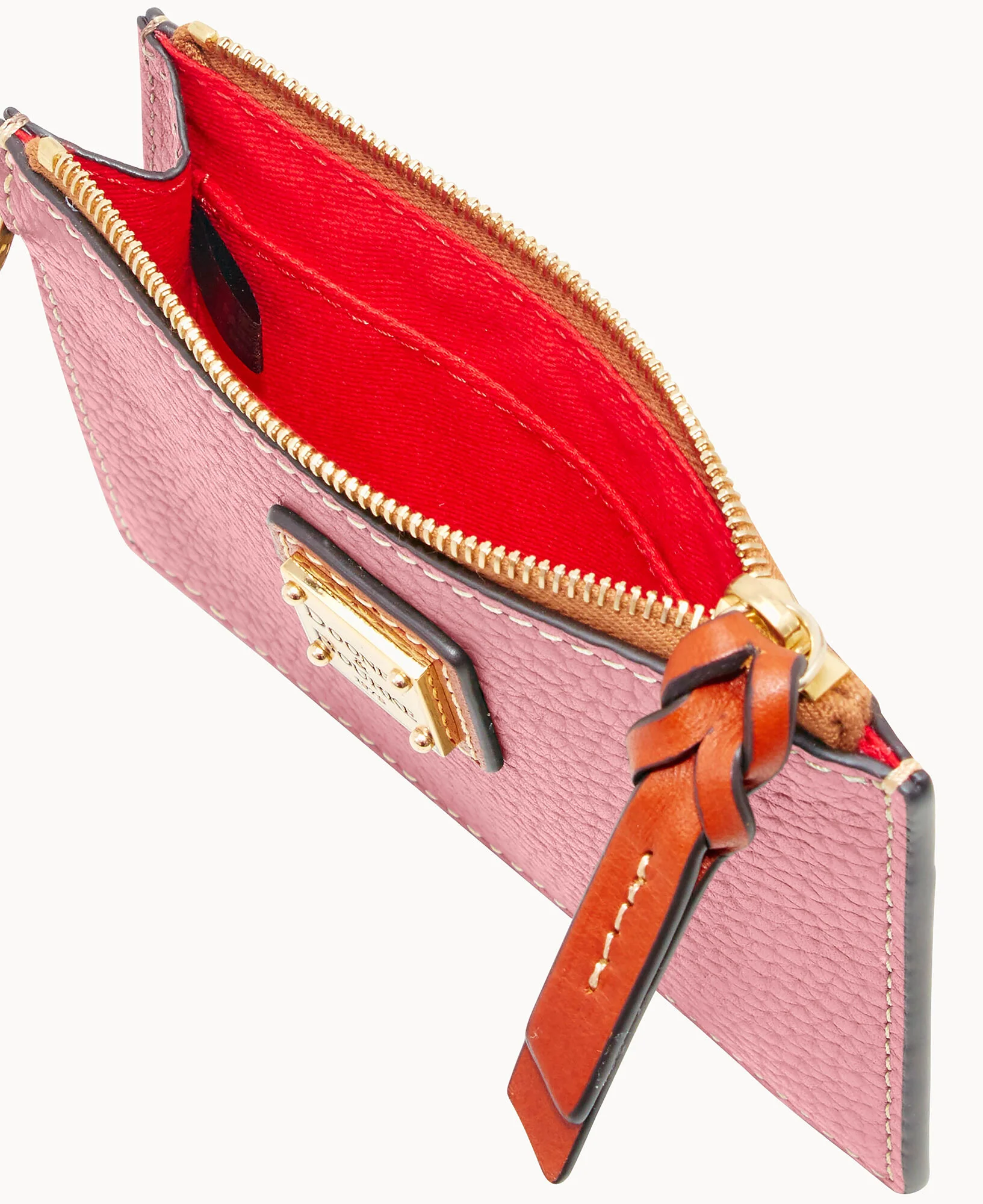 Pebble Grain Zip Top Card Case Wristlet - Image 90