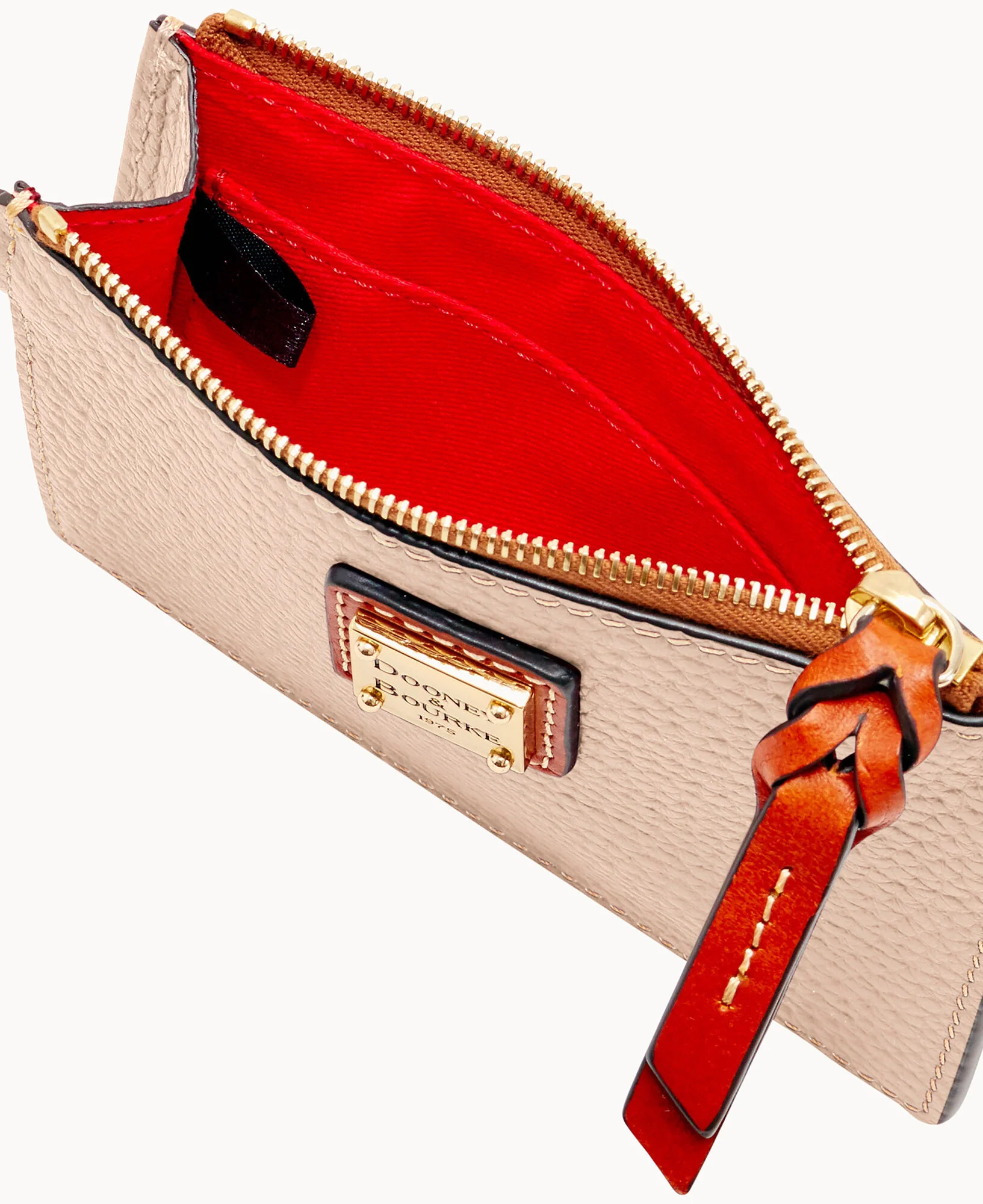 Pebble Grain Zip Top Card Case Wristlet - Image 94