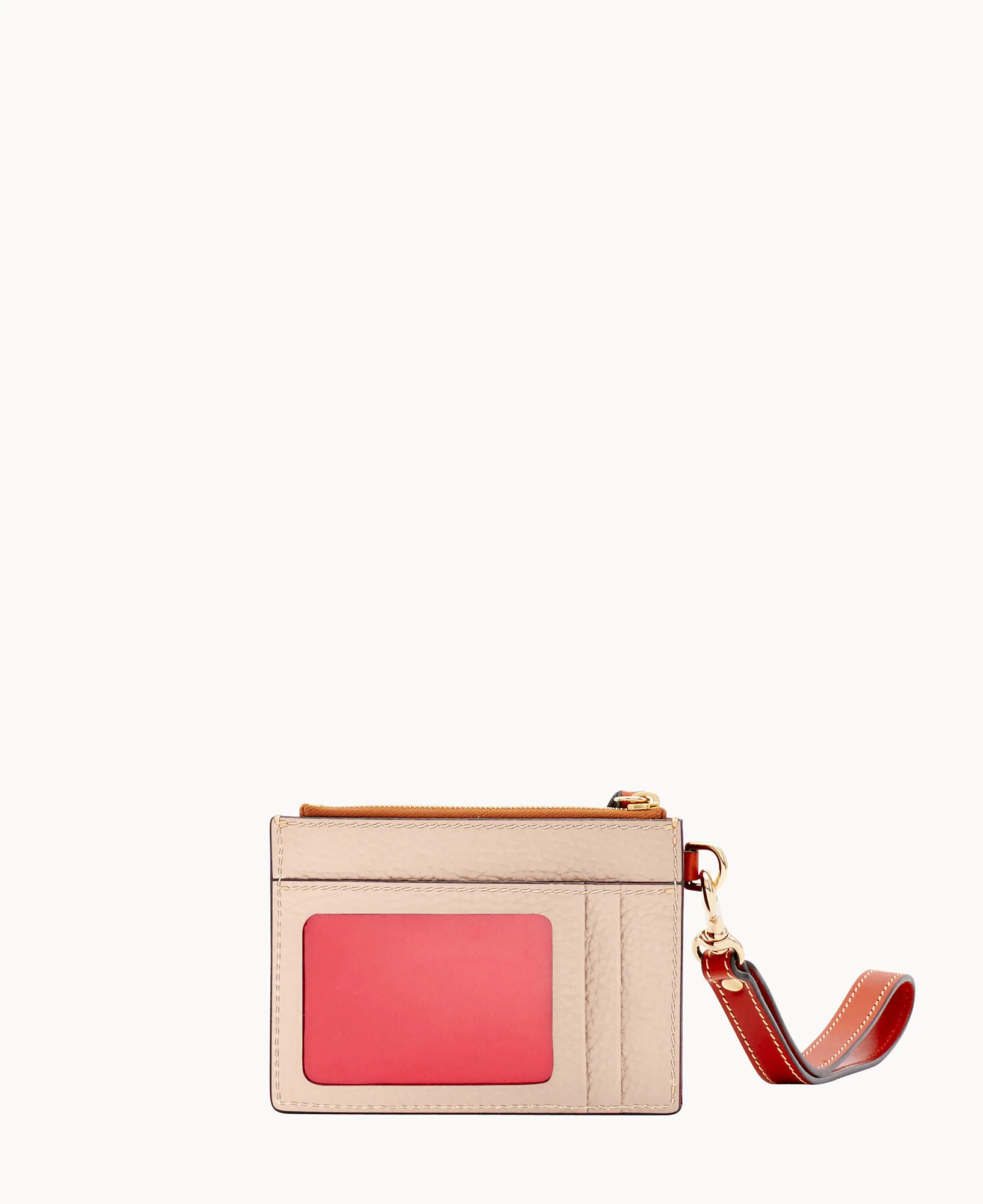 Pebble Grain Zip Top Card Case Wristlet - Image 95