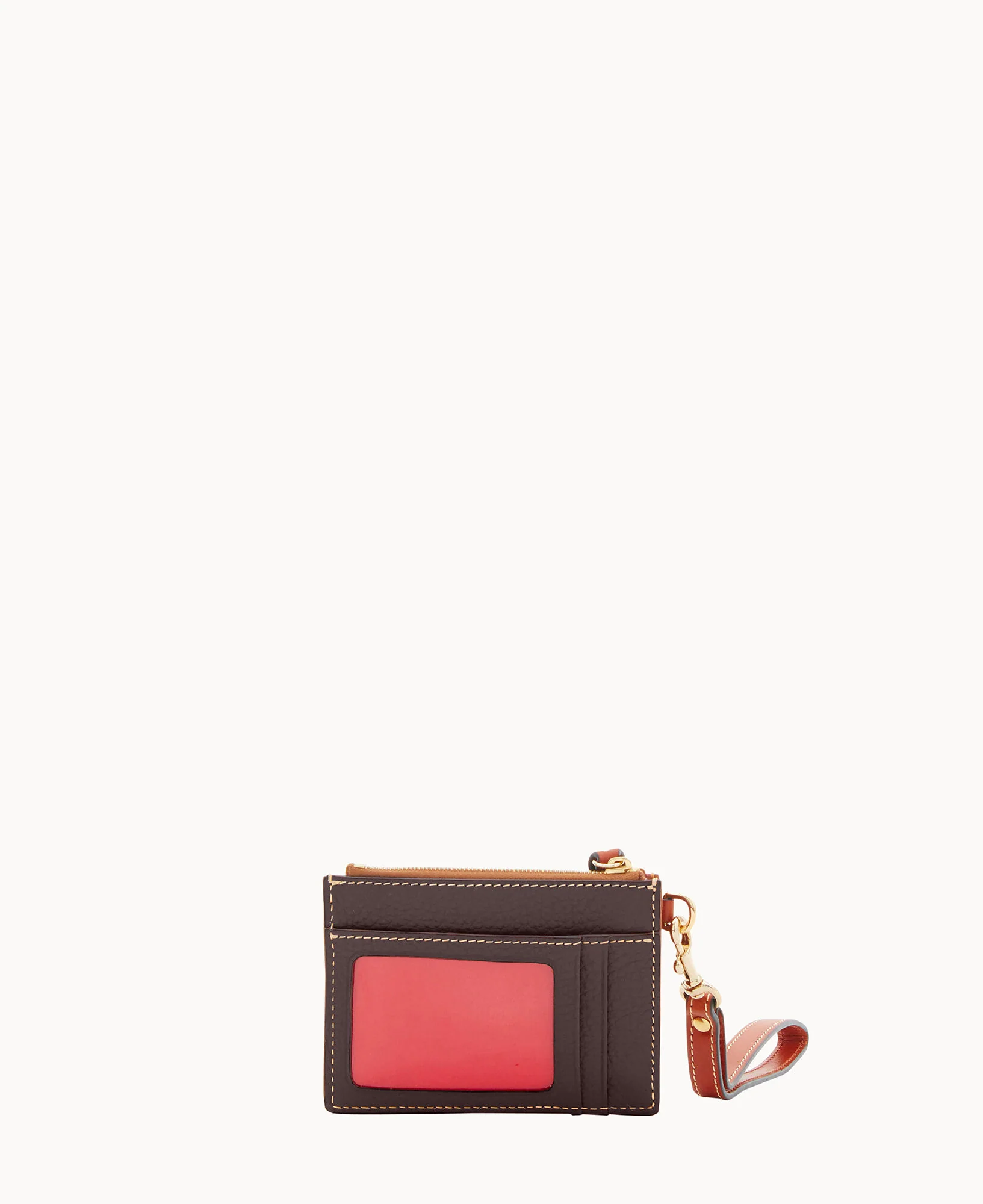 Pebble Grain Zip Top Card Case Wristlet - Image 99
