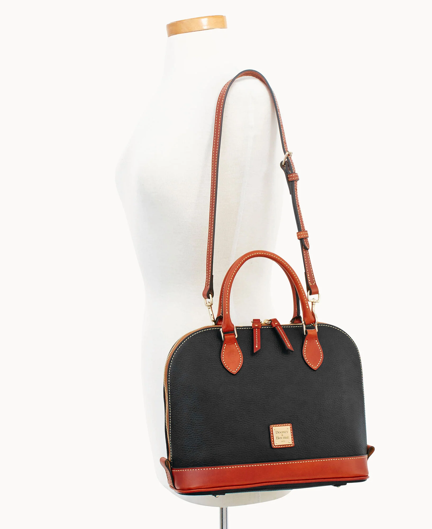 Pebble Grain Zip Zip Satchel - Image 10