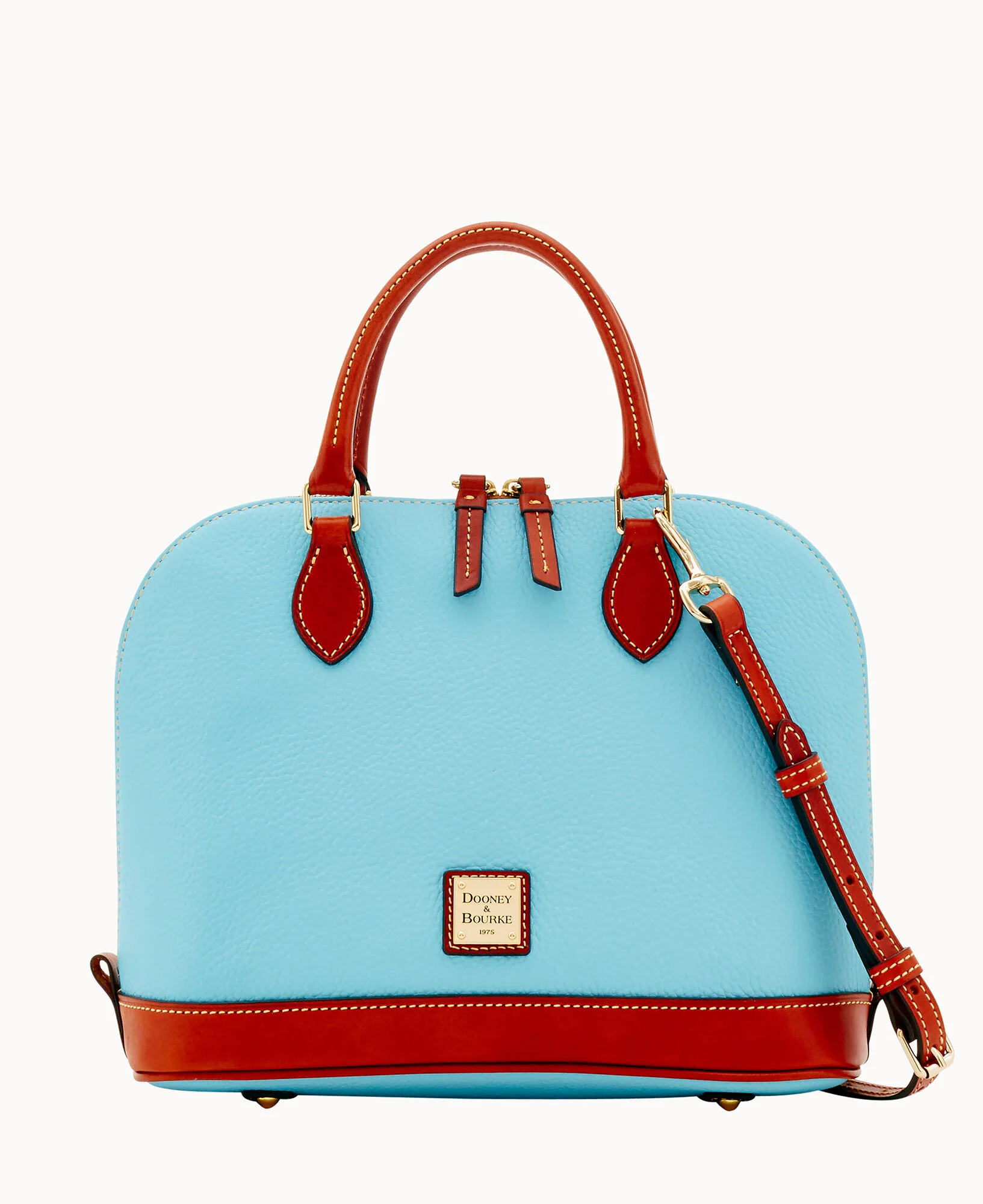 Pebble Grain Zip Zip Satchel - Image 100