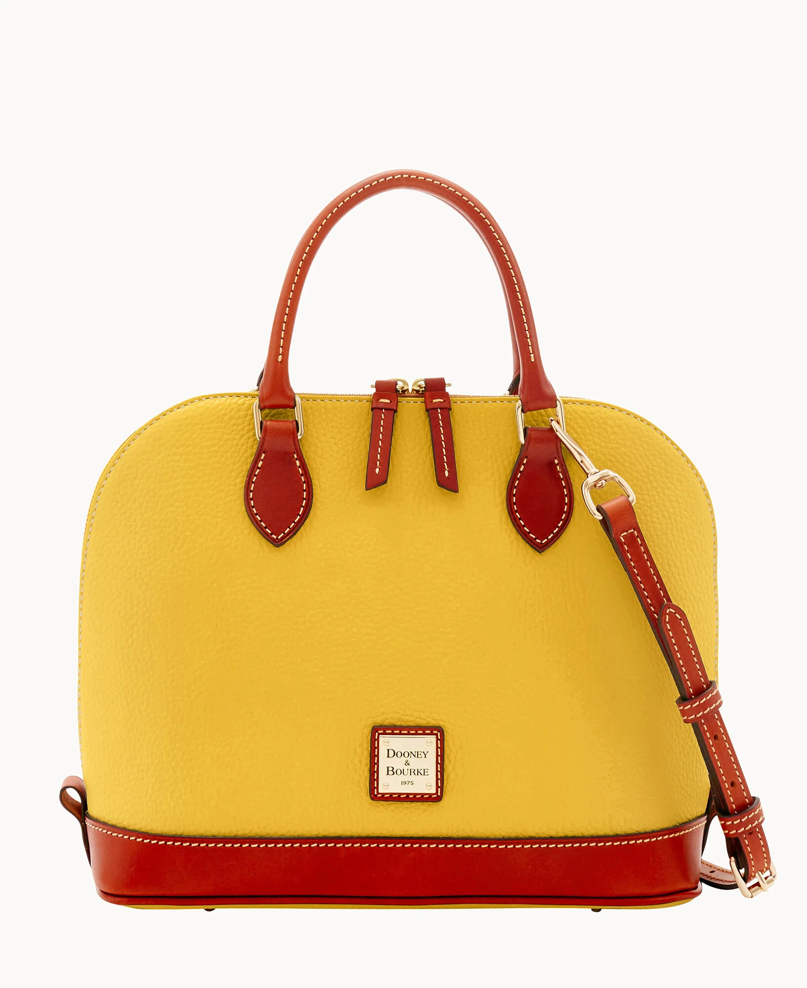 Pebble Grain Zip Zip Satchel - Image 104