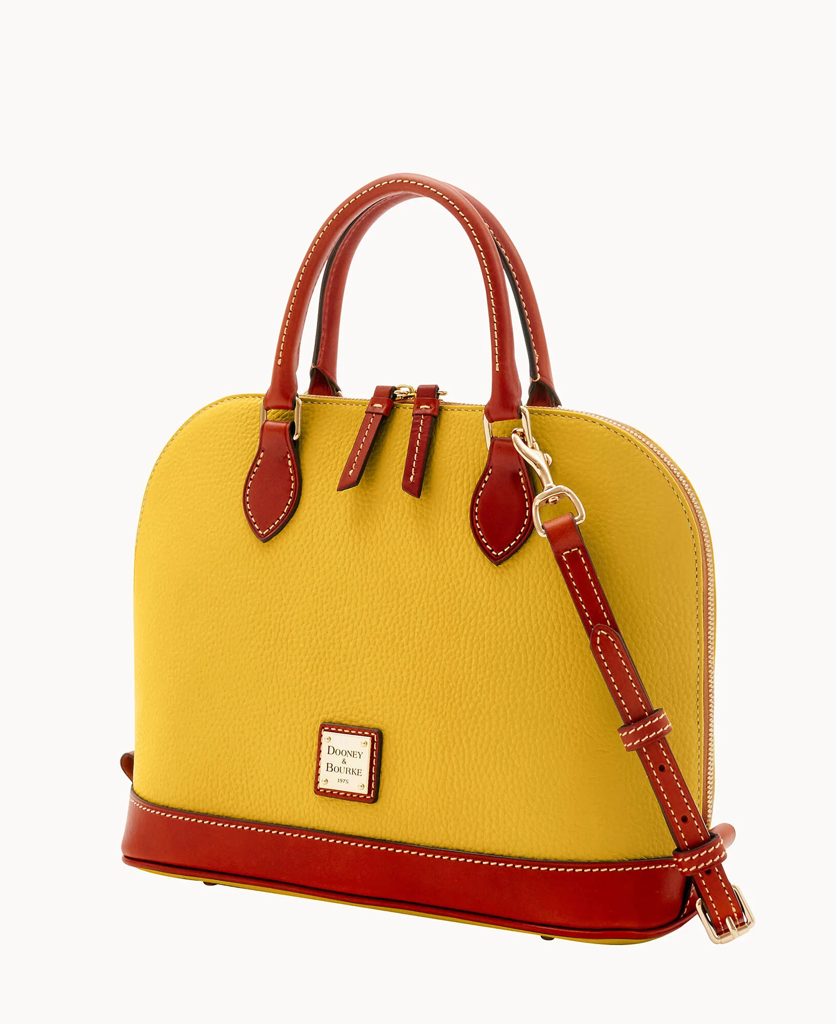 Pebble Grain Zip Zip Satchel - Image 105