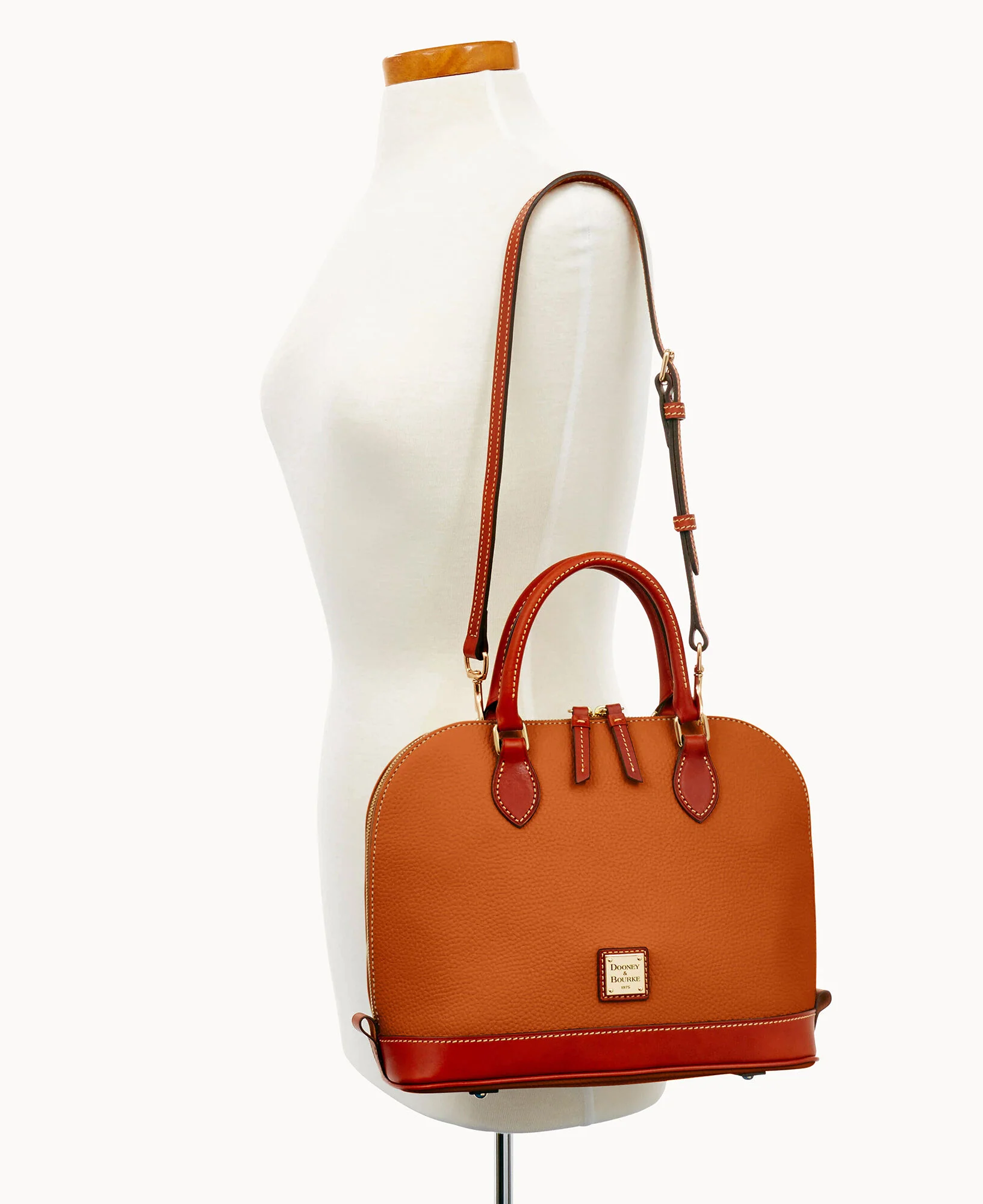 Pebble Grain Zip Zip Satchel - Image 113