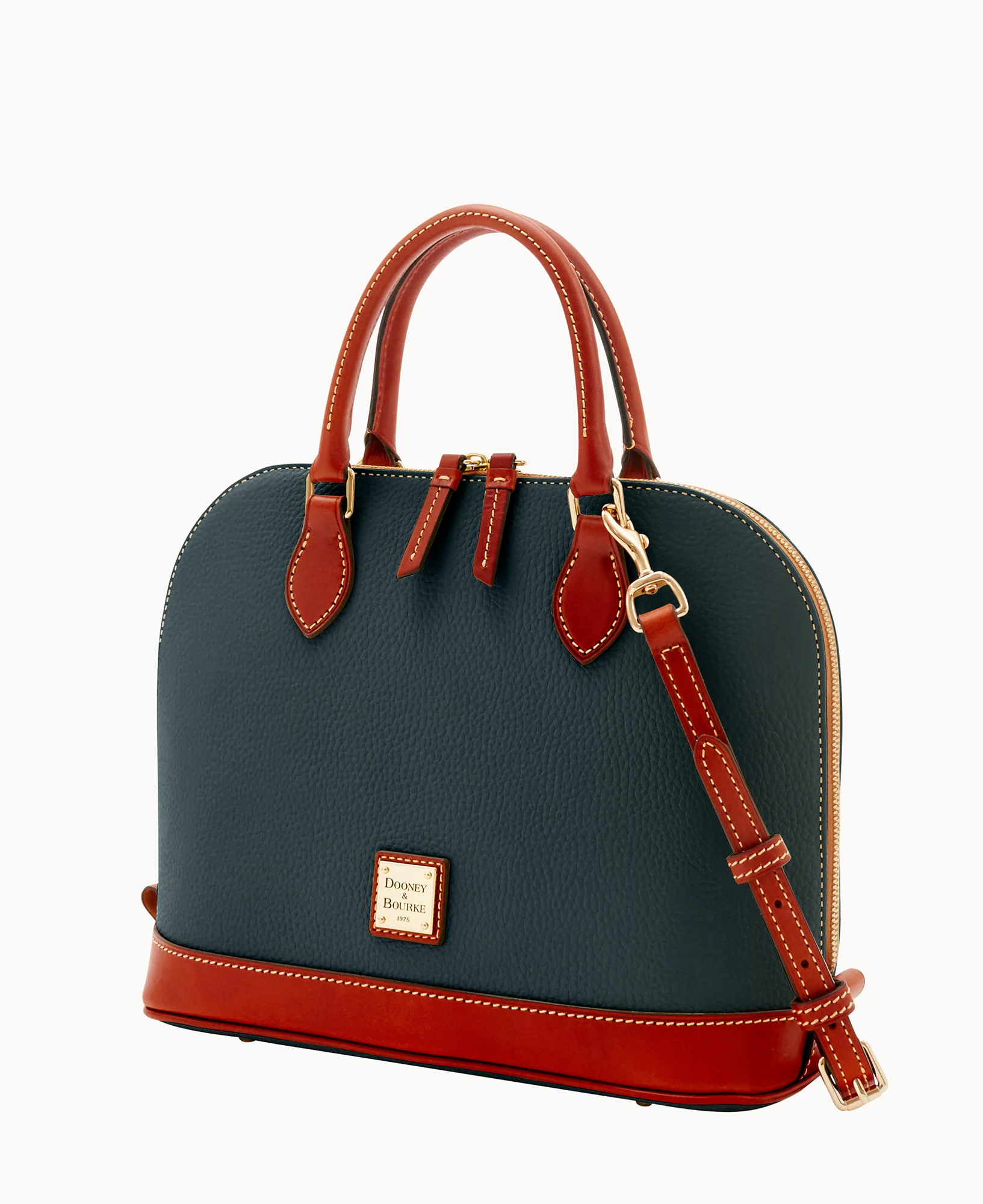 Pebble Grain Zip Zip Satchel - Image 115
