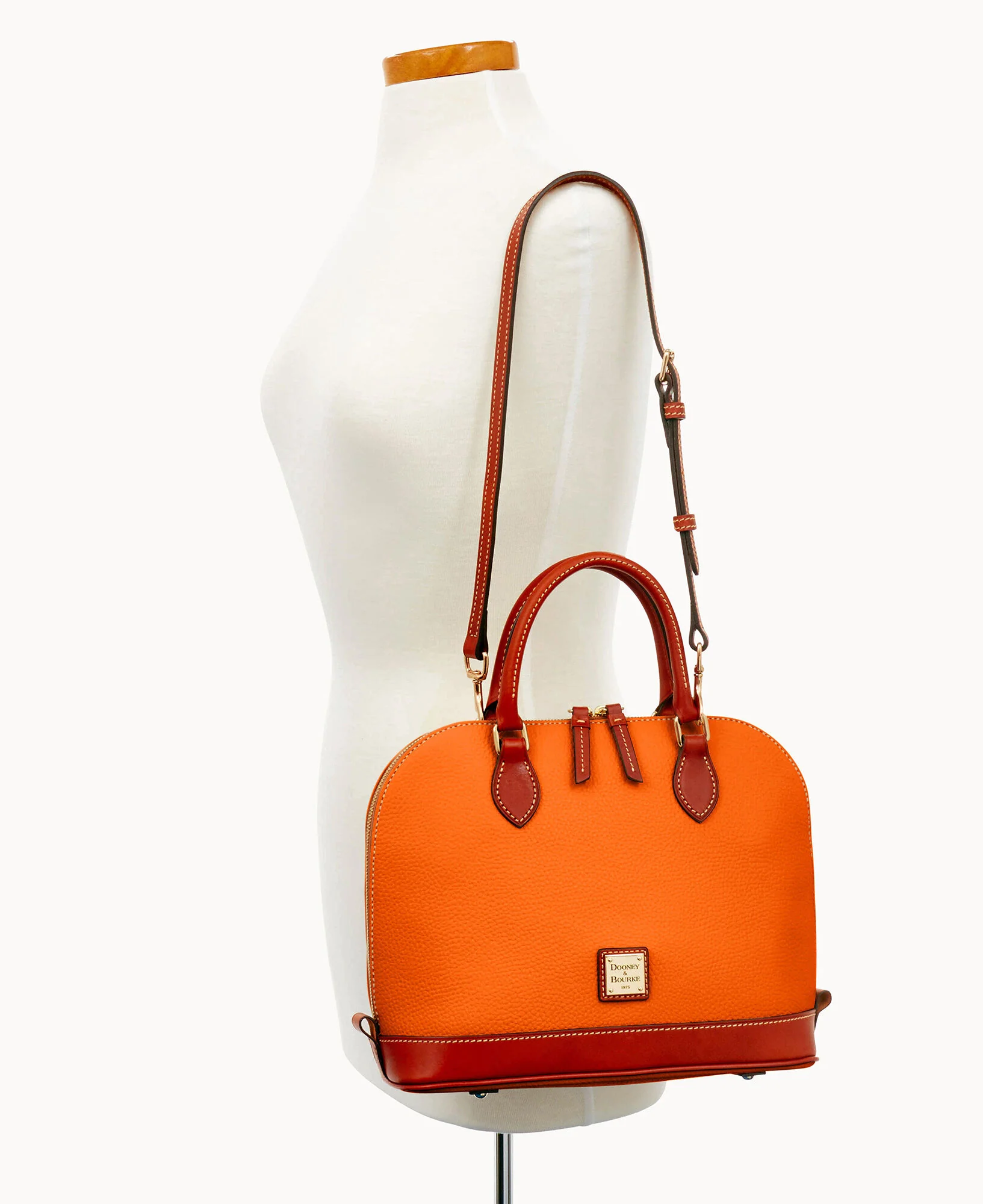 Pebble Grain Zip Zip Satchel - Image 30