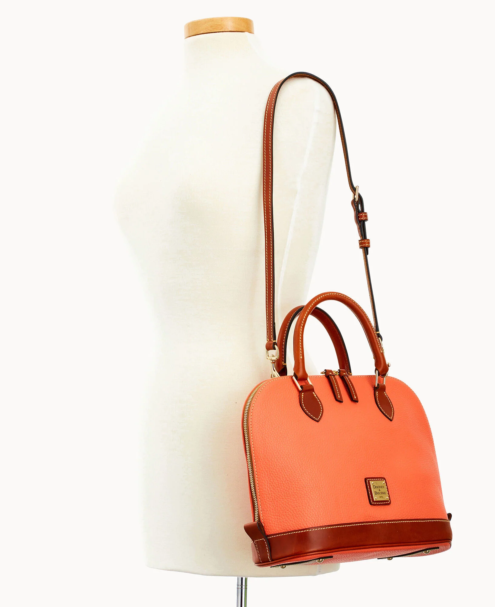 Pebble Grain Zip Zip Satchel - Image 35
