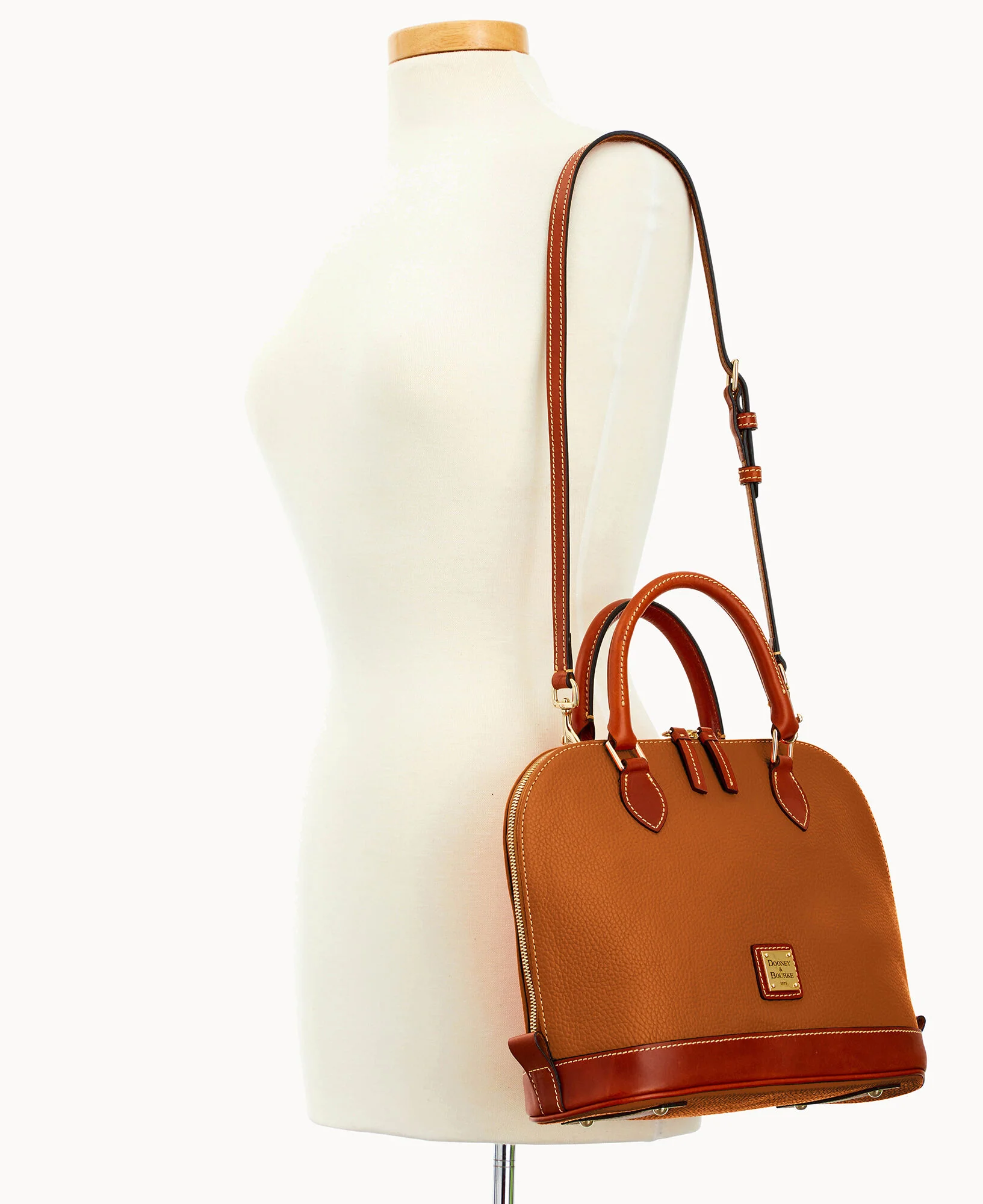 Pebble Grain Zip Zip Satchel - Image 45