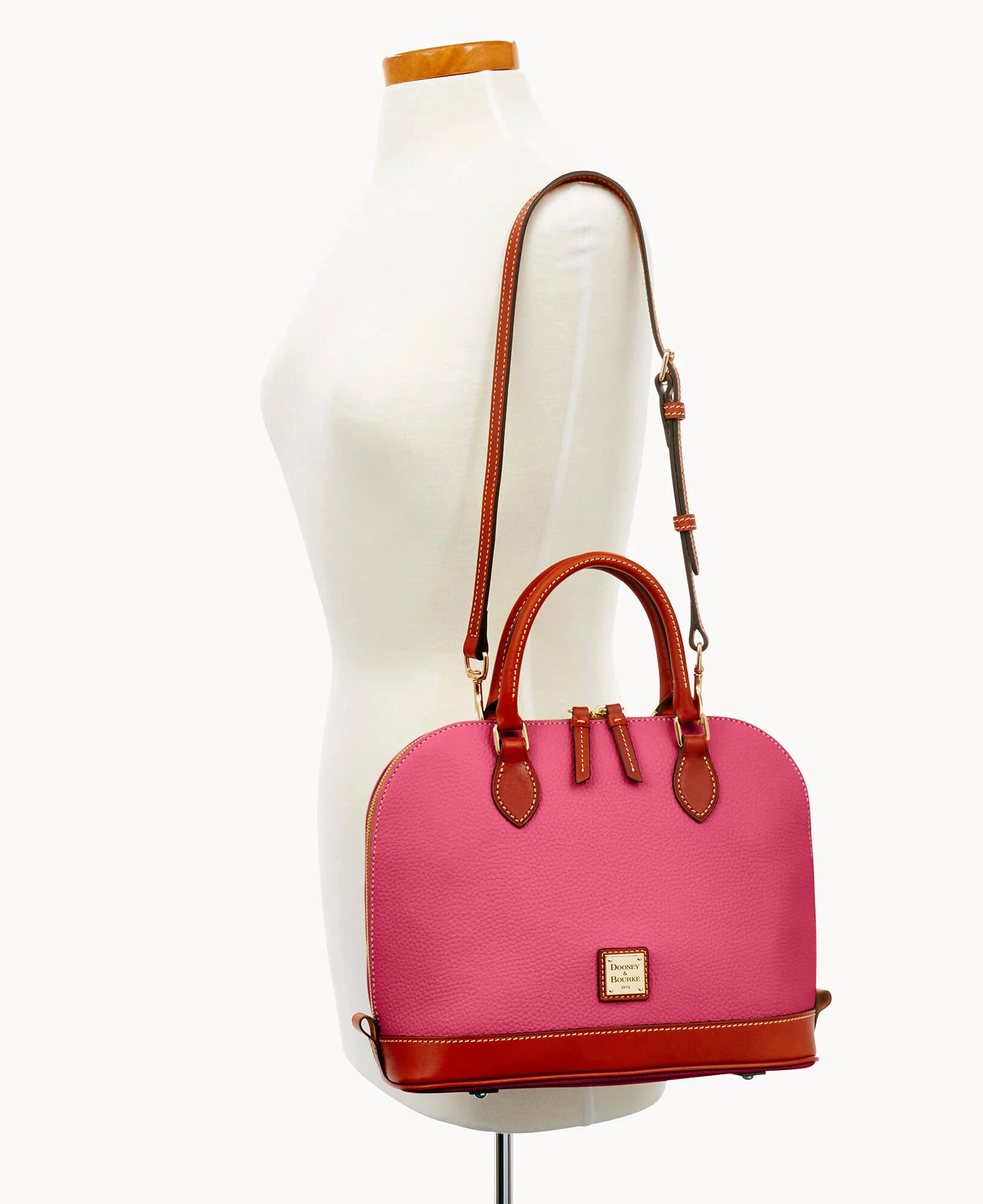 Pebble Grain Zip Zip Satchel - Image 50