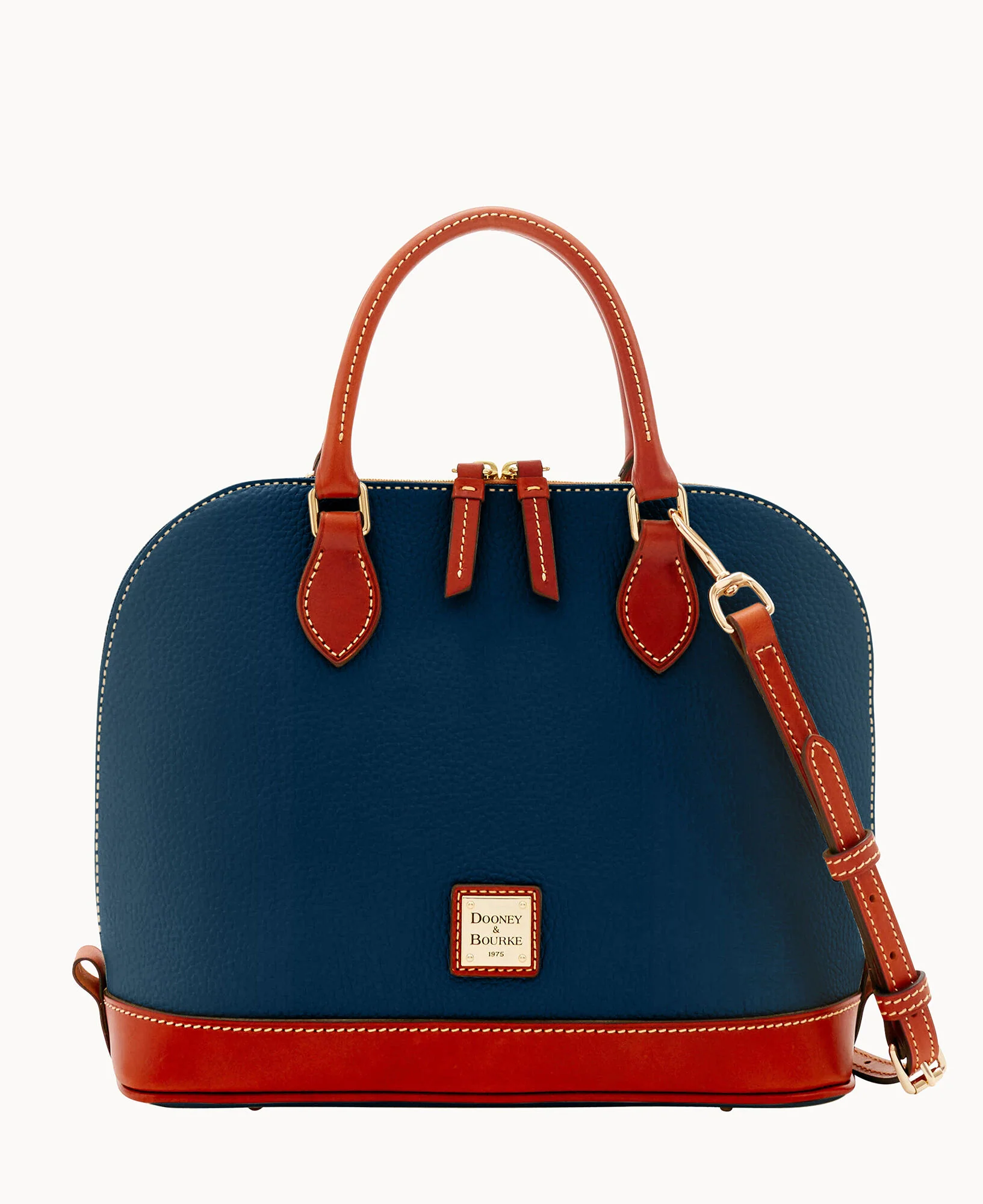Pebble Grain Zip Zip Satchel - Image 56