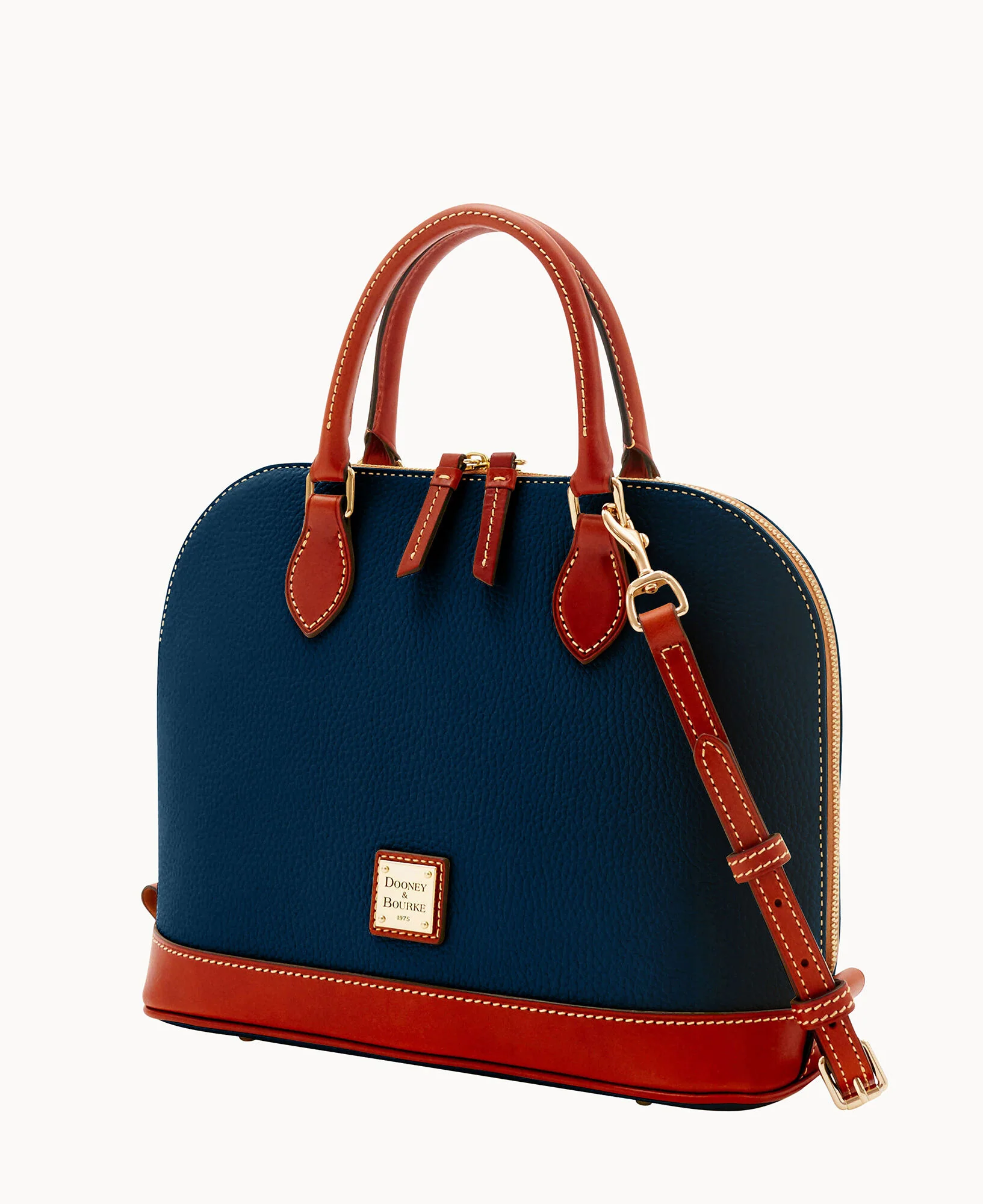 Pebble Grain Zip Zip Satchel - Image 57