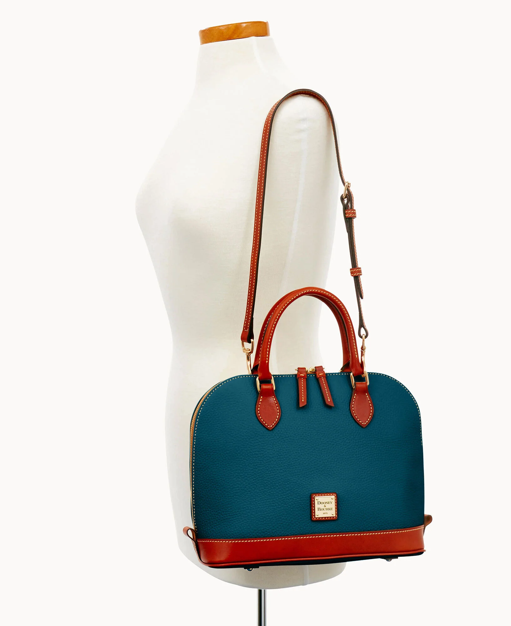 Pebble Grain Zip Zip Satchel - Image 80