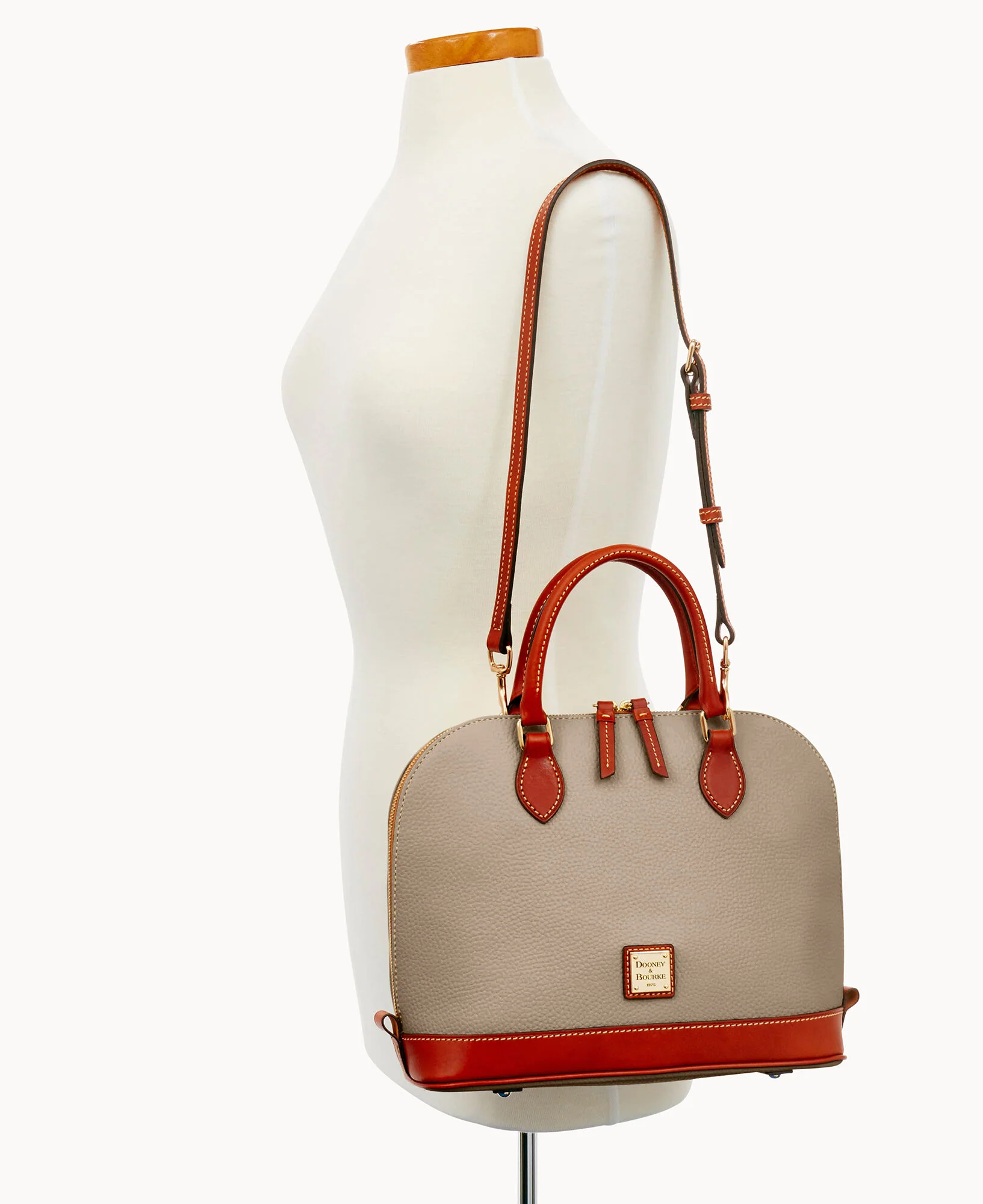 Pebble Grain Zip Zip Satchel - Image 85