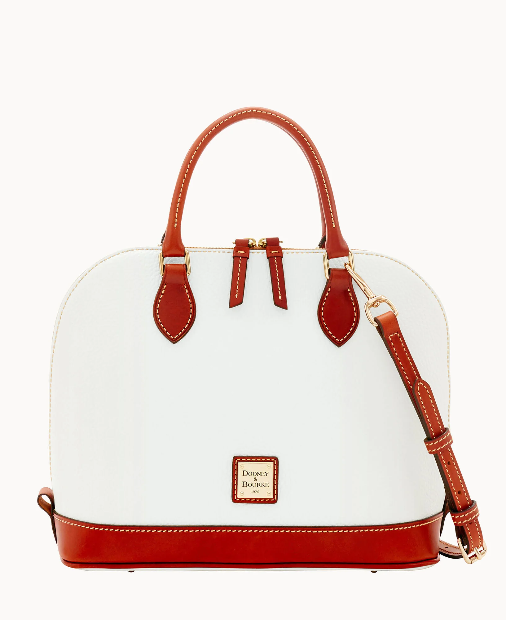 Pebble Grain Zip Zip Satchel - Image 86