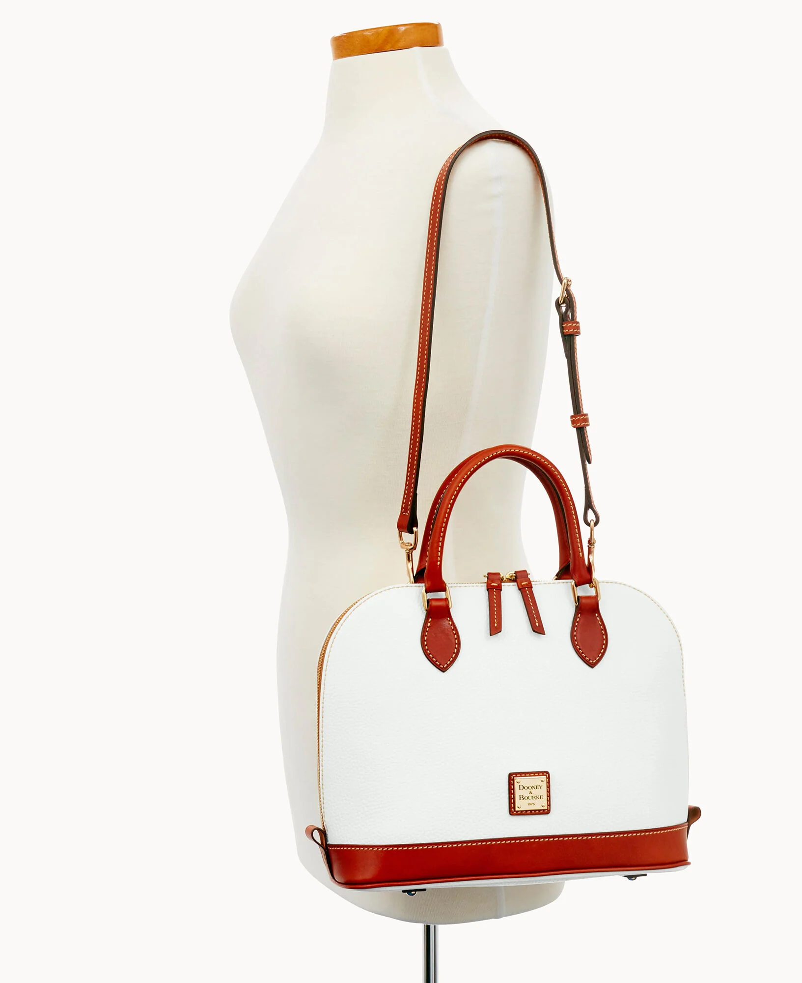 Pebble Grain Zip Zip Satchel - Image 90