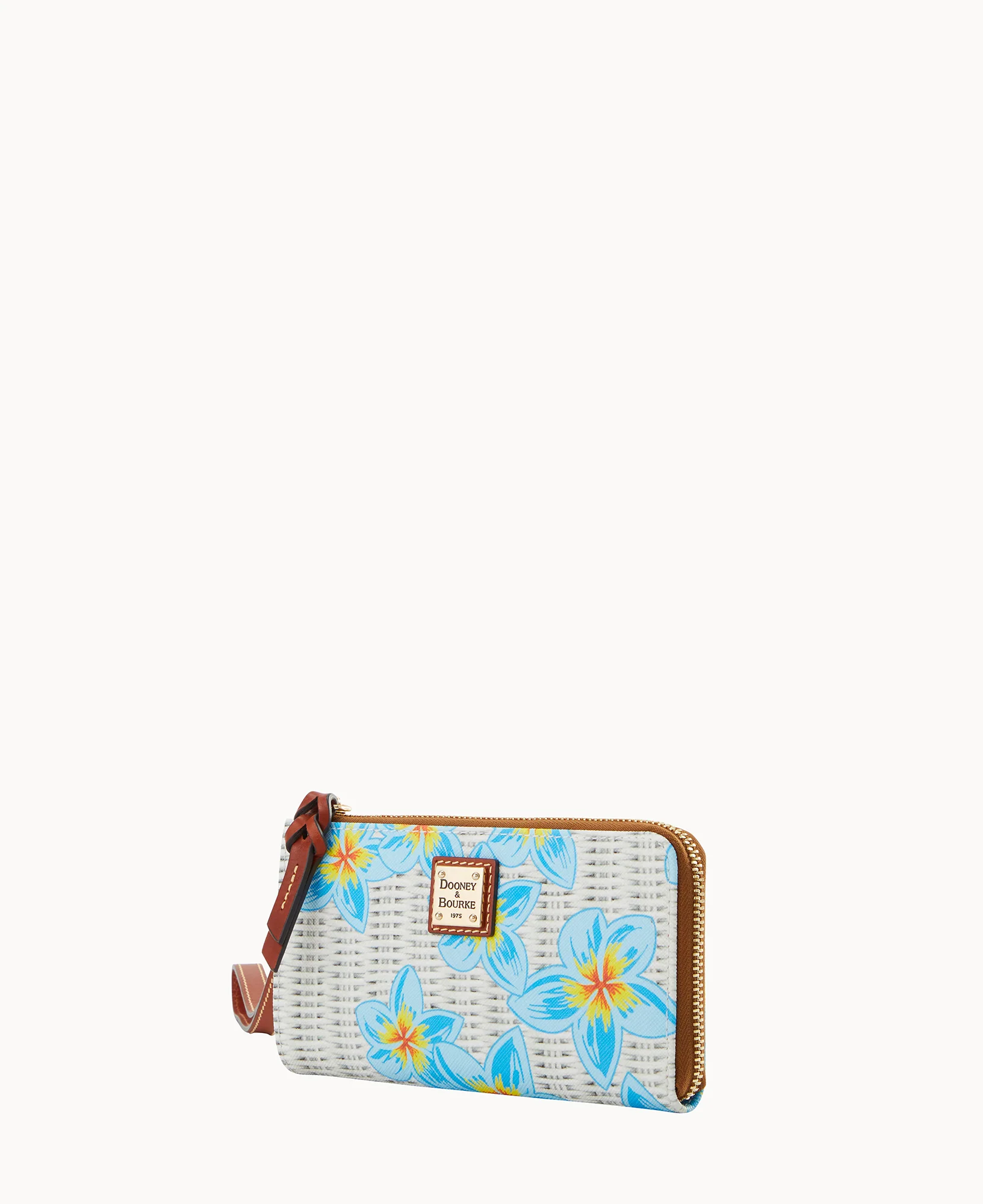 Plumeria Folded Zip Wristlet - Image 8