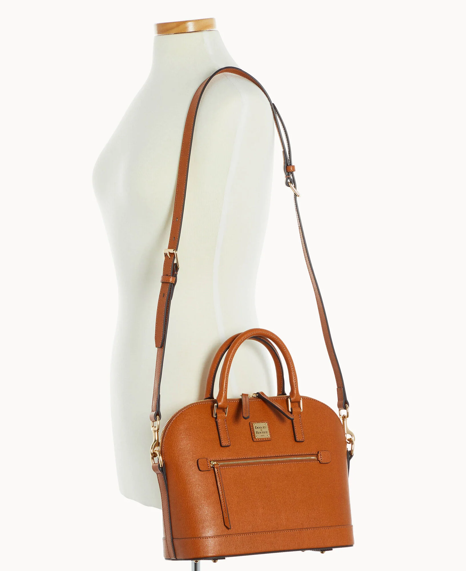 Saffiano Domed Zip Satchel - Image 34