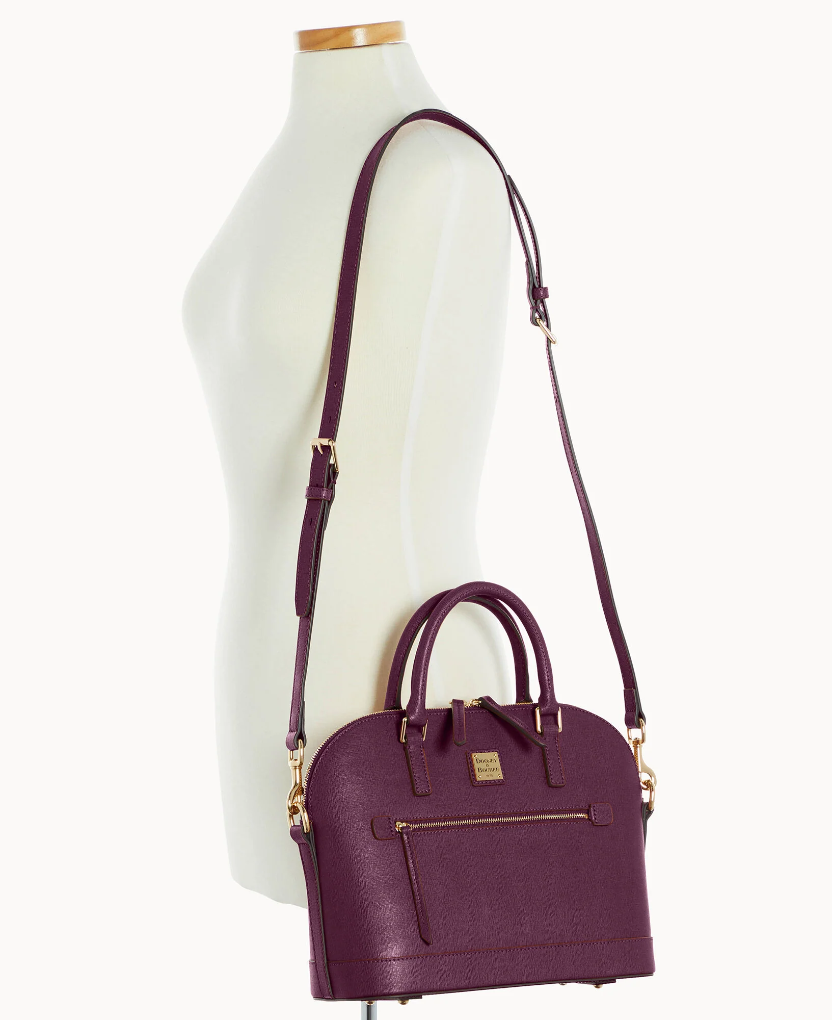 Saffiano Domed Zip Satchel - Image 75