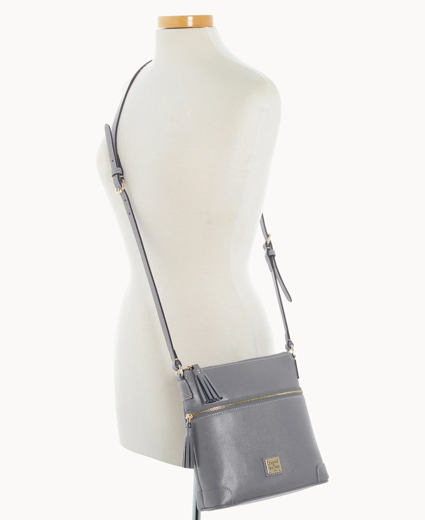 Saffiano Small Tassel Crossbody - Image 11