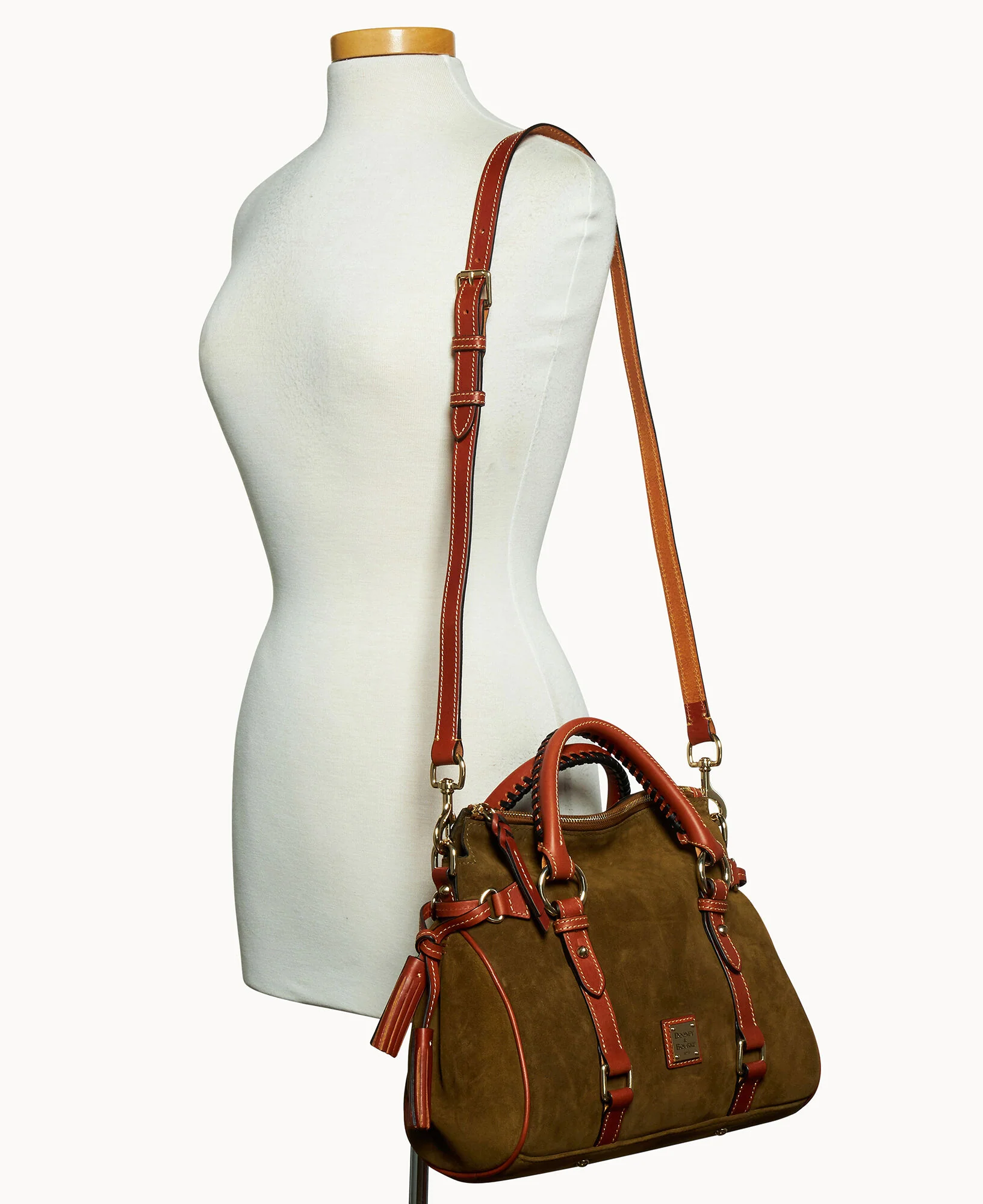 Suede Large Satchel - Image 11