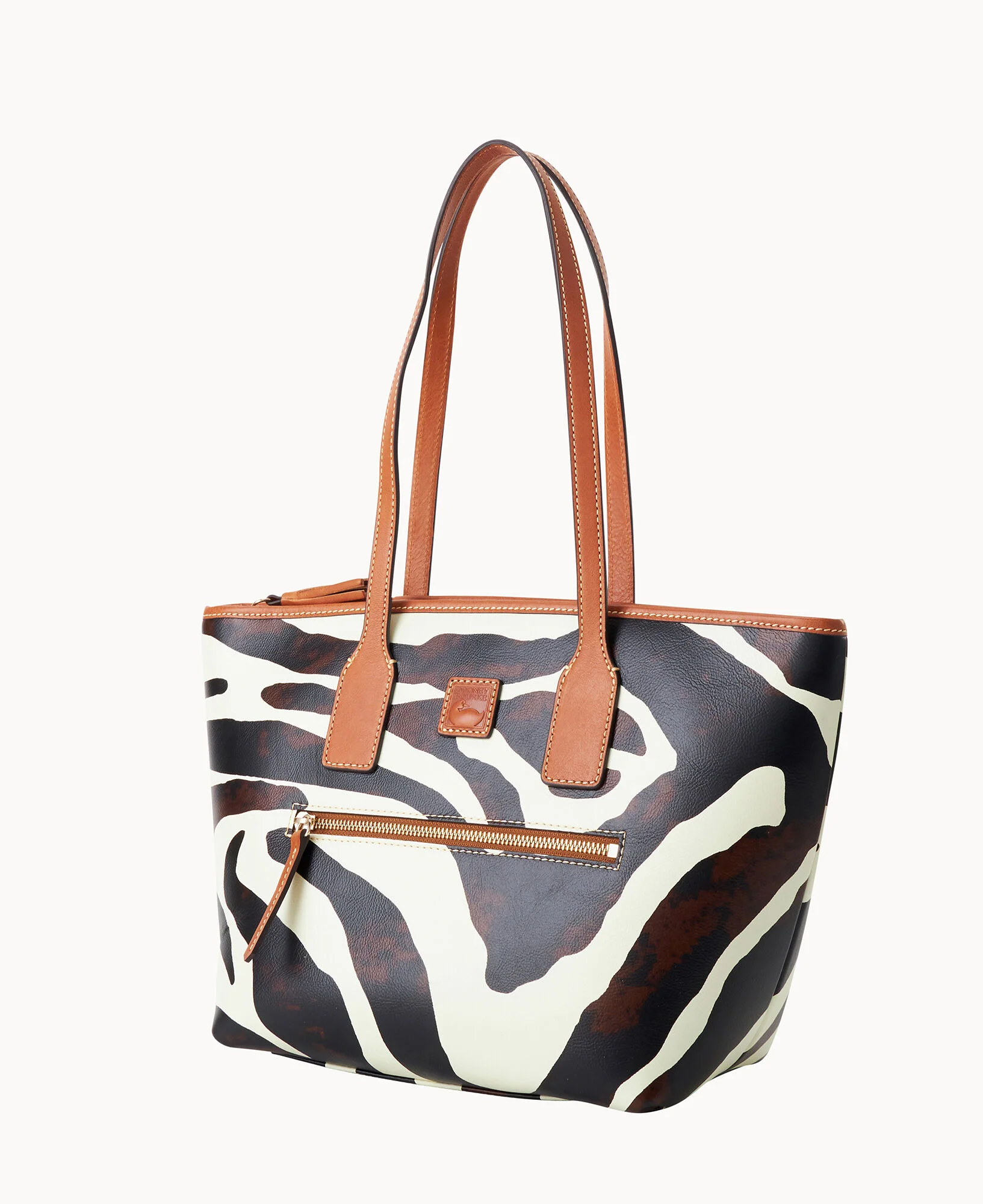 Zebra Leather Small Tote - Image 2