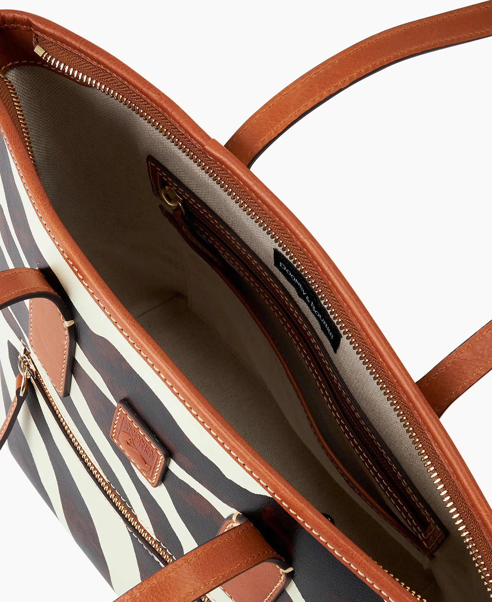 Zebra Leather Small Tote - Image 3